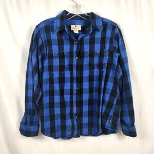 Woolrich Blue and Black Plaid Button Down Shirt